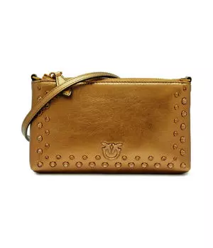 Сумка-клатч кожаная Pinko, золотой