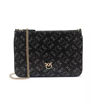 Сумка-клатч Pinko кожаная, черный