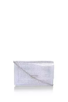 Сумка-клатч с подвеской Carvela, серебро