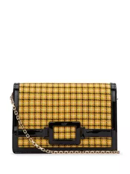 Сумка-клатч с принтом в клетку Roger Vivier, желтый
