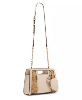 Сумка-клатч с ремешком из пробки и съемным ремнем Anne Klein, мультиколор