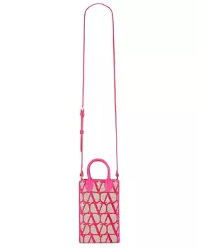 Сумка-клатч Valentino Garavani Iconographe Pouch, цвет Naturale & Pink