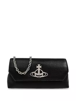 Сумка-клатч Vivienne Westwood с металлической пластиной Orb, черный