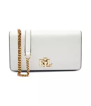 Сумка-клатч женская Lauren Ralph Lauren кожаная на цепочке, белый