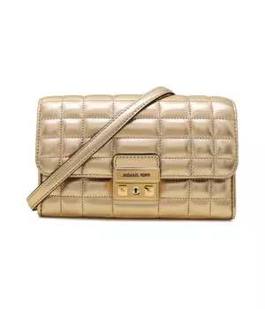 Сумка-клатч женская Michael Kors кожаная стеганая, золотой