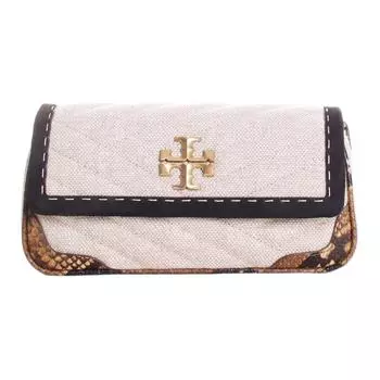 Сумка-конверт Kira из кожи, сумка-мессенджер, сумка-трубы, женская, серая TORY BURCH