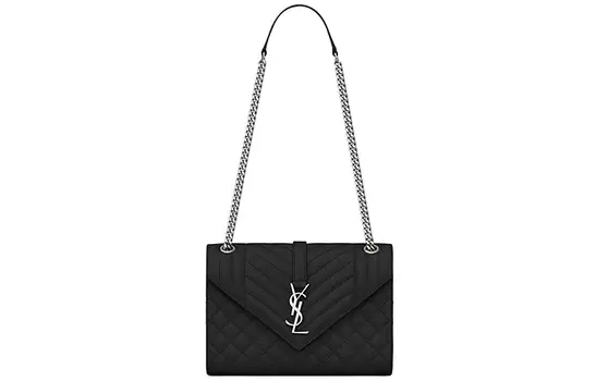 Сумка-конверт среднего размера Yves Saint Laurent, женская, черная