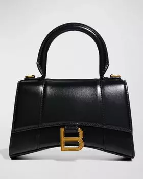 Сумка-коробка «Песочные часы» размера XS Balenciaga, цвет 1000 Black