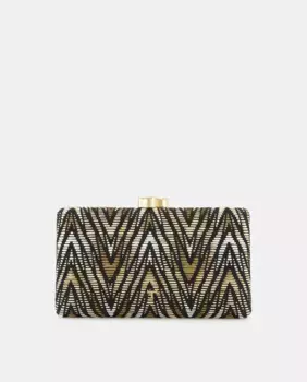 Сумка-коробка с анималистичным принтом Latouche, коричневый