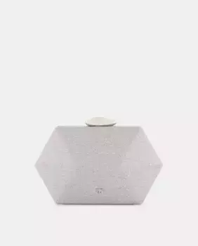 Сумка-коробка с металлизированной нитью Latouche, серебряный