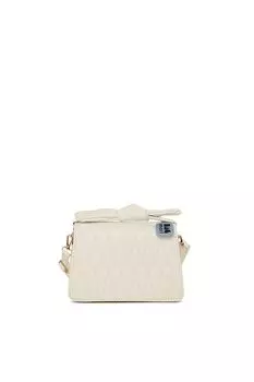 Сумка-коробка с вышитой лентой Bagmori, белый