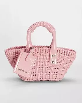 Сумка-корзина Bistro XXS с ремешком Balenciaga, цвет 5812 Sweet Pink