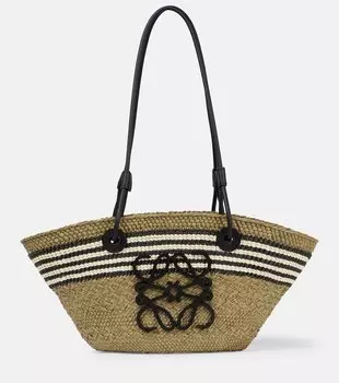 Сумка-корзинка малая Paula's Ibiza Anagram Loewe, Dark Khaki/Black