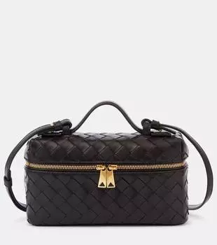 Сумка-кошелек Bang Bang Intrecciato из кожи Bottega Veneta, цвет fondant - gold