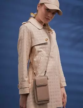 Сумка-кошелек с двумя отделениями Бежевая Kayra