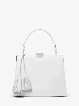 Сумка-Кошелек Simone из кожи с кисточками Michael Kors, белый