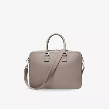 Сумка кожаная Aspinal Of London Mount Street для ноутбука, серый