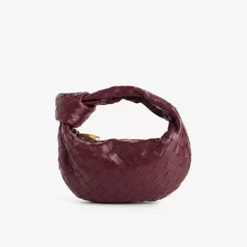 Сумка кожаная Bottega Veneta с верхней ручкой, золотой