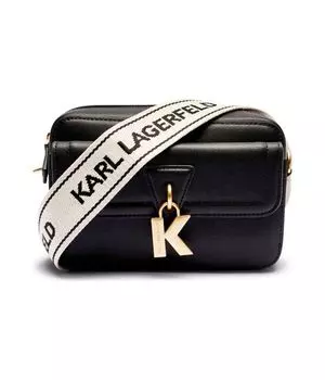 Сумка кожаная Karl Lagerfeld Klock, черный