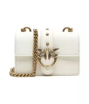 Сумка кожаная Pinko Love One, белый