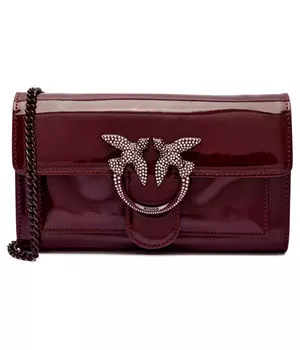 Сумка кожаная Pinko Love One, бургундия