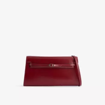 Сумка кожаная Verafied с поясом, темно-вишневый