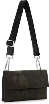 Сумка кросс-боди AllSaints Ezra Nylon Xbody, цвет Dark Camo Green