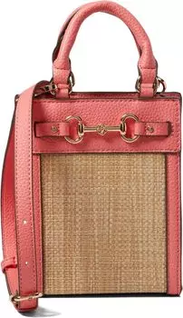 Сумка кросс-боди Anne Klein Anne Klein Mini N/S Straw Crossbody, цвет Ocean Coral/Straw