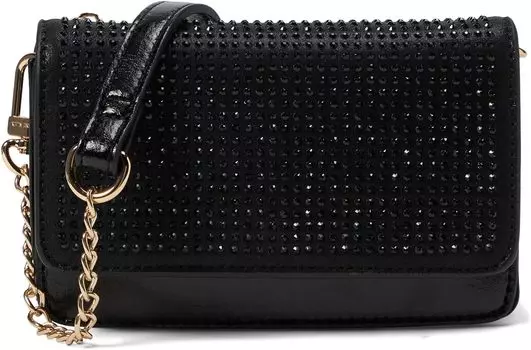 Сумка кросс-боди Anne Klein Crystalized Mini Flap Crossbody, цвет Black/Black