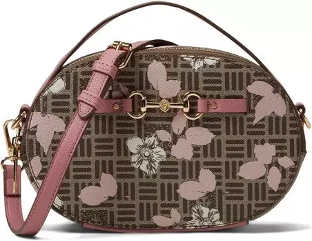 Сумка кросс-боди Anne Klein Oval Horsebit Crossbody, цвет Dusty Pink