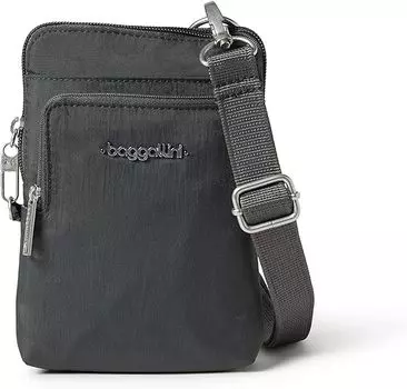 Сумка кросс-боди Baggallini Securtex® Anti-theft Activity, темно-серый