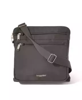 Сумка кросс-боди Baggillini Securtex Anti-Theft Large с защитой от кражи Baggallini, серый
