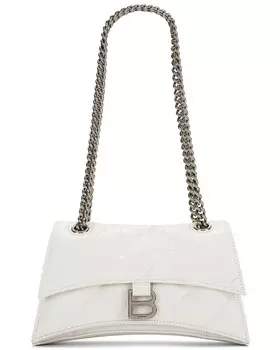 Сумка кросс-боди Balenciaga Small Crush Chain Shoulder, цвет Optic White
