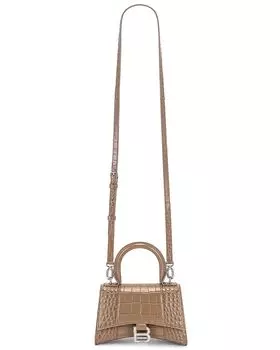 Сумка кросс-боди Balenciaga XS Hourglass Top Handle, цвет Mink Grey