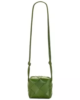 Сумка кросс-боди Bottega Veneta Mini Cassette Camera, цвет Avocado & Gold