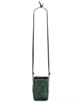 Сумка кросс-боди Bottega Veneta Mini Crossbody Bucket, цвет Raintree & Gold
