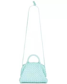 Сумка кросс-боди Bottega Veneta Mini Handle, цвет Celadon & Gold