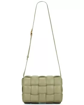 Сумка кросс-боди Bottega Veneta Padded Cassette, цвет Travertine & Gold