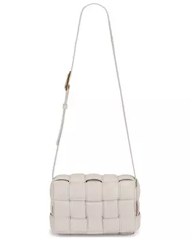 Сумка кросс-боди Bottega Veneta Padded Cassette, цвет Chalk & Gold