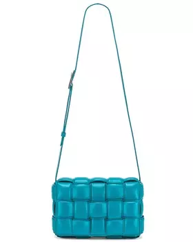 Сумка кросс-боди Bottega Veneta Padded Cassette, цвет Blaster & Silver