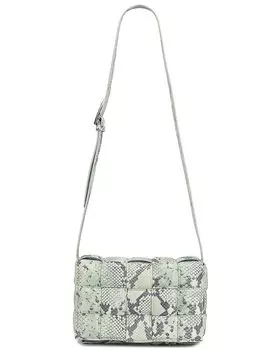 Сумка кросс-боди Bottega Veneta Padded Cassette, цвет Dew, Black & Silver