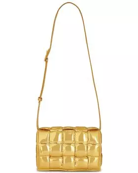 Сумка кросс-боди Bottega Veneta Padded Cassette, золотой
