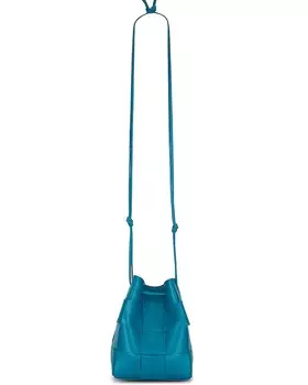 Сумка кросс-боди Bottega Veneta Small Cassette Bucket, цвет Blueprint & Gold