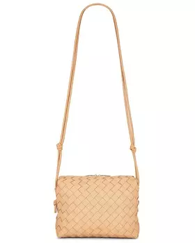 Сумка кросс-боди Bottega Veneta Small Loop, цвет Almond & Gold