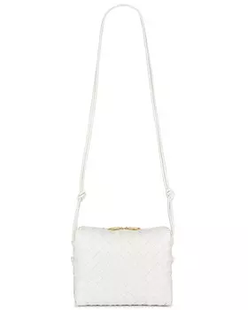 Сумка кросс-боди Bottega Veneta Small Loop, цвет White & Gold