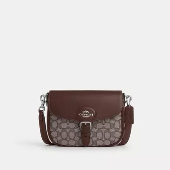 Сумка кросс-боди COACH Amelia Saddle, цвет Sv/Oak/Maple