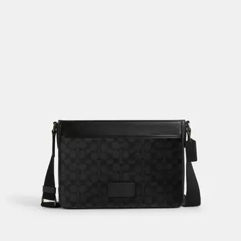 Сумка кросс-боди Coach District Crossbody Bag, серый/угольный/черный