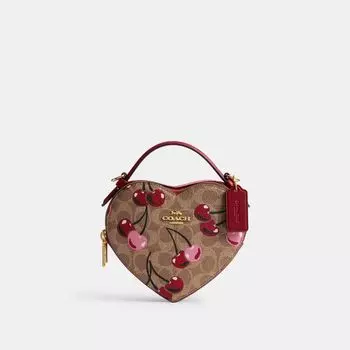 Сумка кросс-боди Coach Heart Crossbody Bag, цвет Gold/Tan Multi