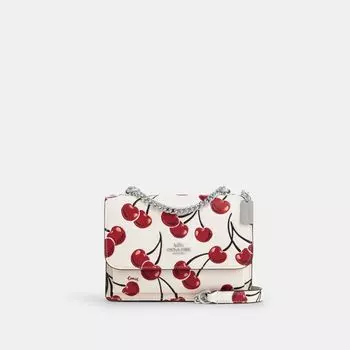 Сумка кросс-боди Coach Mini Klare Crossbody Bag With Cherry Print, серебряный/мульти