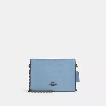 Сумка кросс-боди COACH Slim Crossbody, цвет Gunmetal/Cornflower